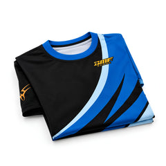 T-shirt de Boxe BMF Boxing – Maillot d'Entraînement Respirant Noir & Bleu