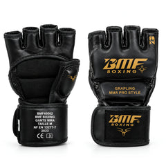 Gants de MMA BMF Boxing – Grappling Pro Style Noir & Or