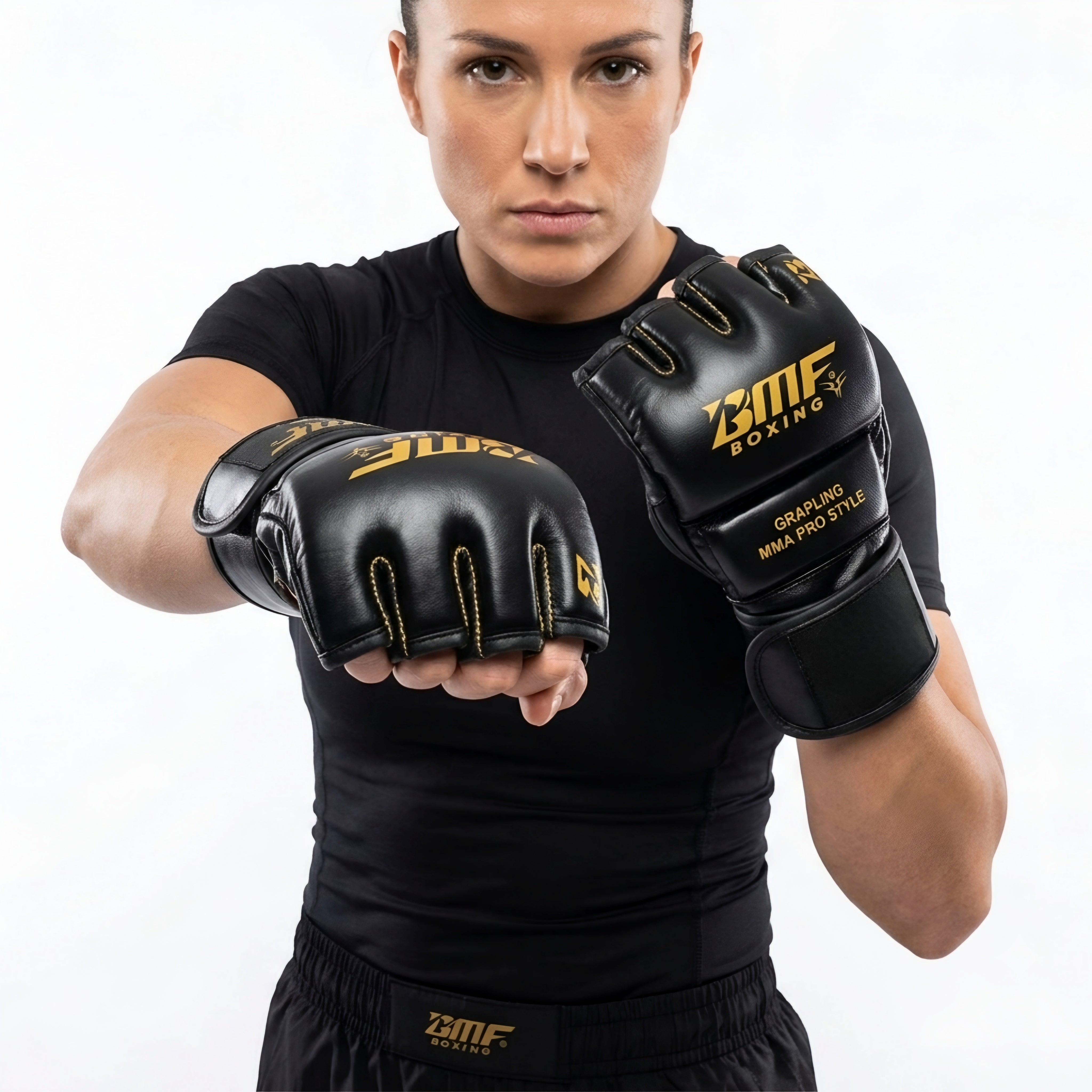 Gants de MMA BMF Boxing – Grappling Pro Style Noir & Or