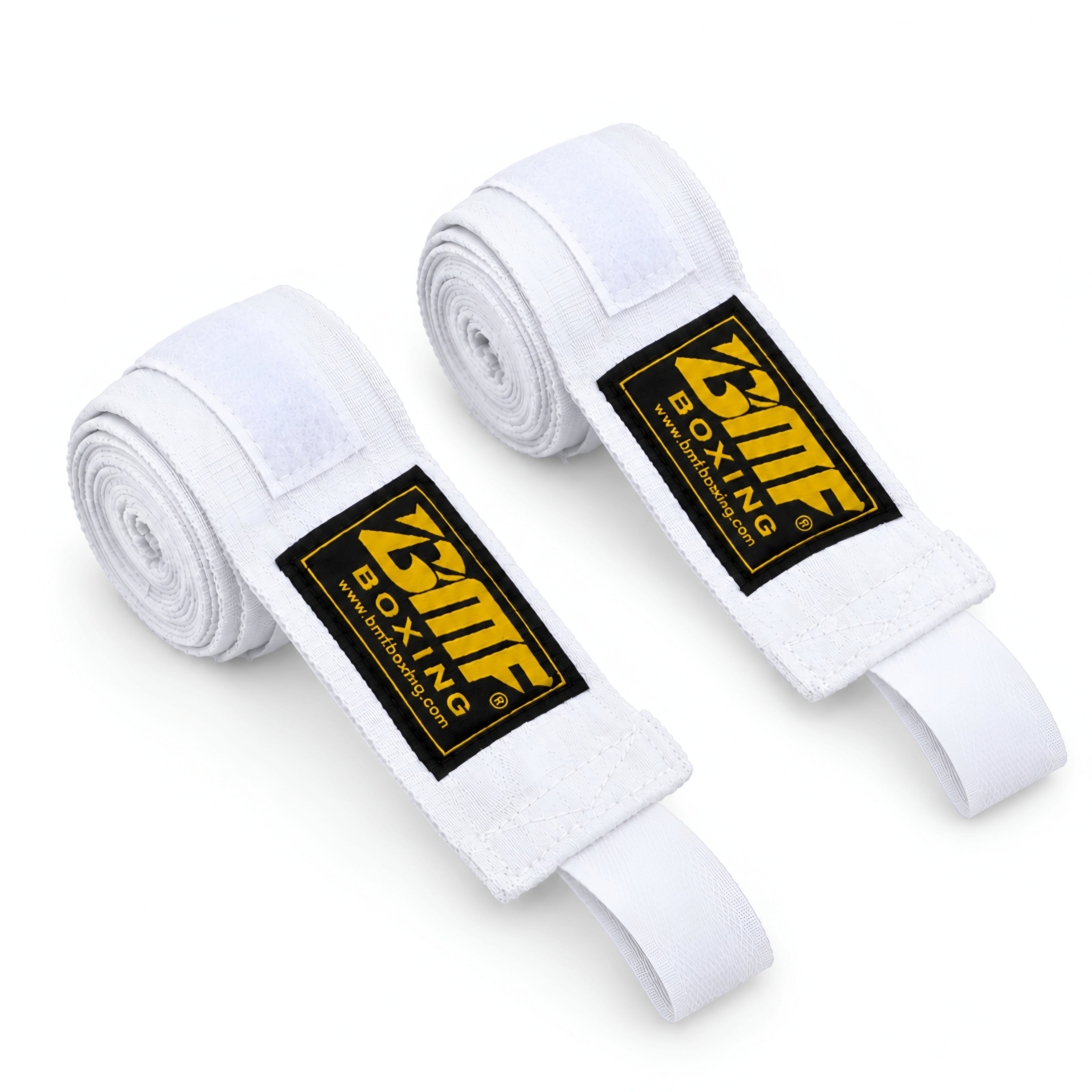 Bandes de Boxe BMF Boxing – Bandages de Main 4 m, Fermeture Velcro (Bleu, Rouge, Noir, Blanc, Jaune)