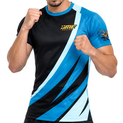 Ensemble de Boxe BMF Boxing T-shirt + Short d'Entraînement Noir & Bleu