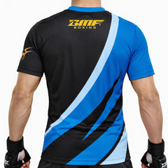 Ensemble de Boxe BMF Boxing T-shirt + Short d'Entraînement Noir & Bleu